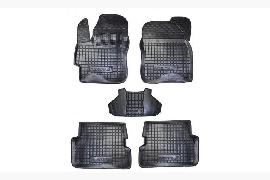Mazda 3 2003–2009 Rubberen automatten met opstaande rand (Autogumm) Image