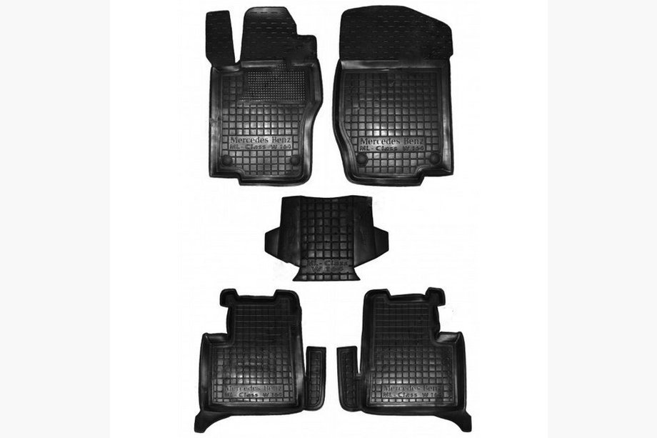 Mercedes ML W164 2005–2011 Rubberen automatten met opstaande rand (Autogumm) Image