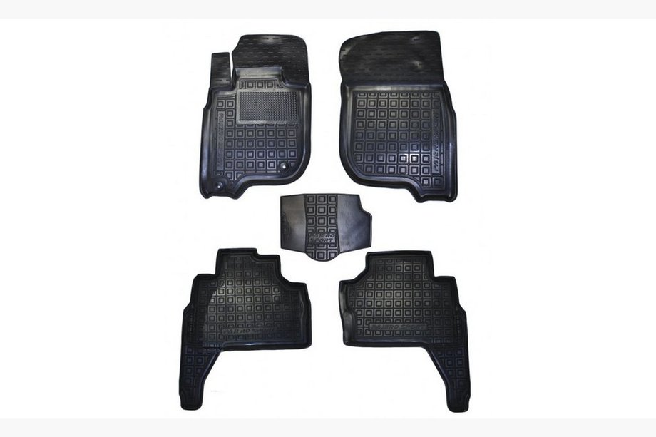Mitsubishi Pajero Sport 2008–2015 Rubberen automatten met opstaande rand (Autogumm) Image