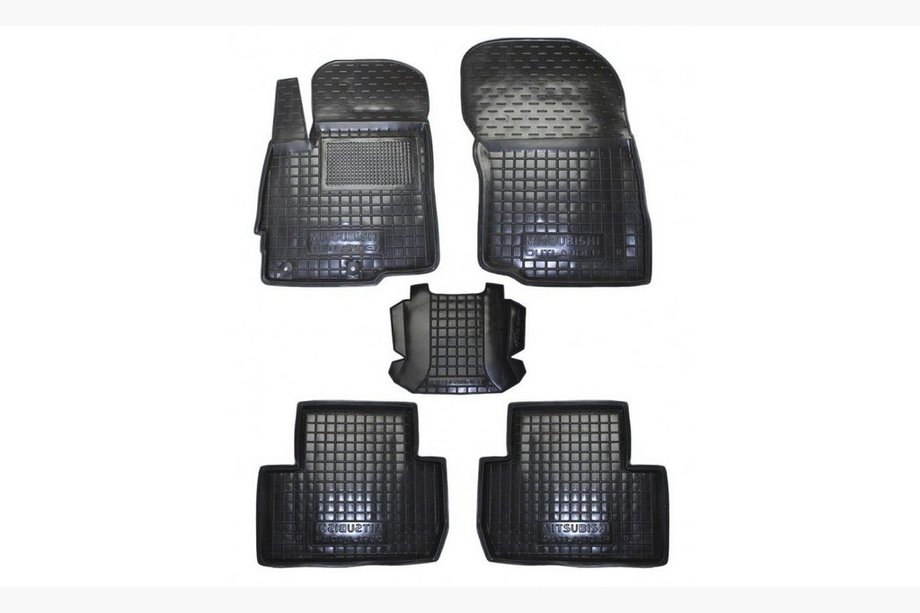 Mitsubishi Outlander 2012–2021 Rubberen automatten met opstaande rand (Autogumm) Image