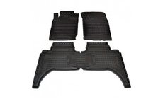 Mitsubishi L200 2006–2015 Rubberen vloermatten met opstaande rand 2013+ Long wielbasis (Autogumm) foto 1