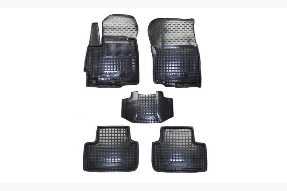 Mitsubishi ASX 2010–2023 Rubberen automatten met opstaande rand (Autogumm) Image