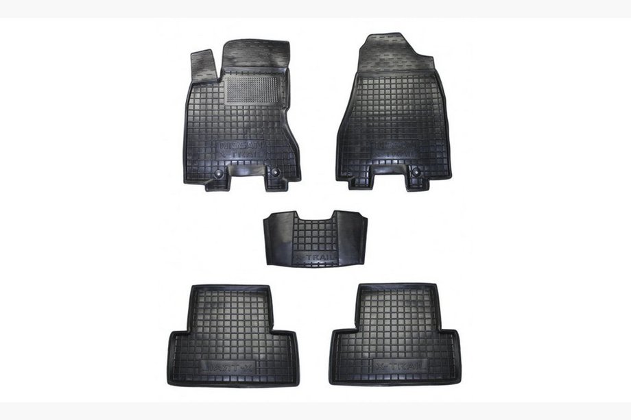 Nissan X-trail T31 2007–2014 Rubberen automatten met opstaande rand (Autogumm) Image