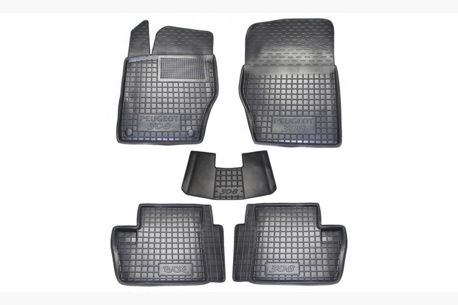 Peugeot 308 2007–2013 Rubberen automatten met opstaande rand (Autogumm) Image