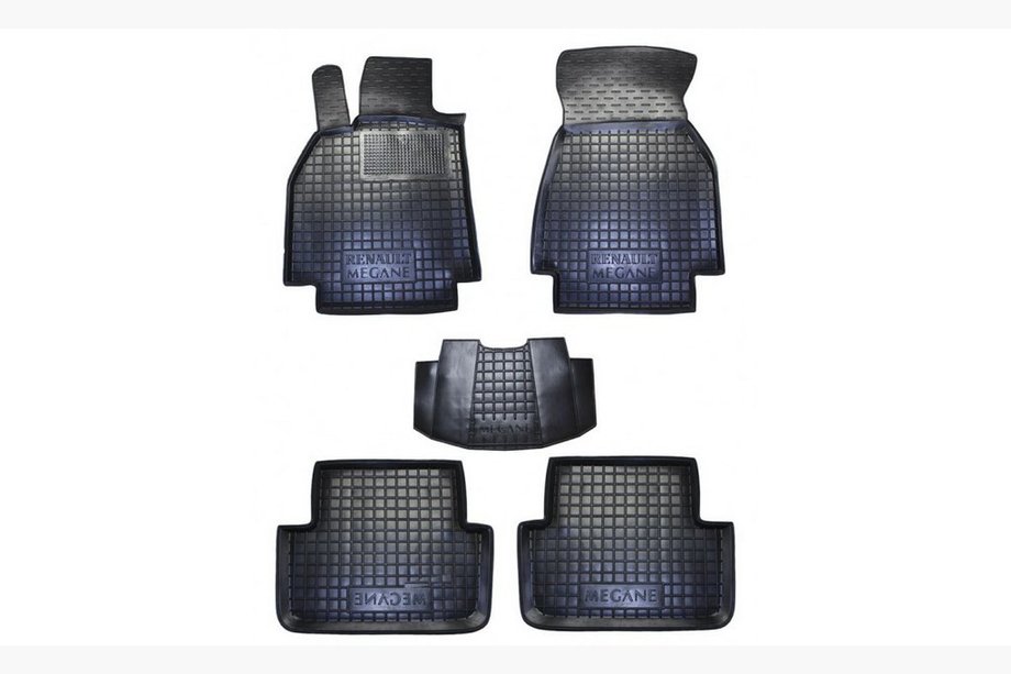 Renault Megane II 2004–2009 Rubberen automatten met opstaande rand (Autogumm) Image