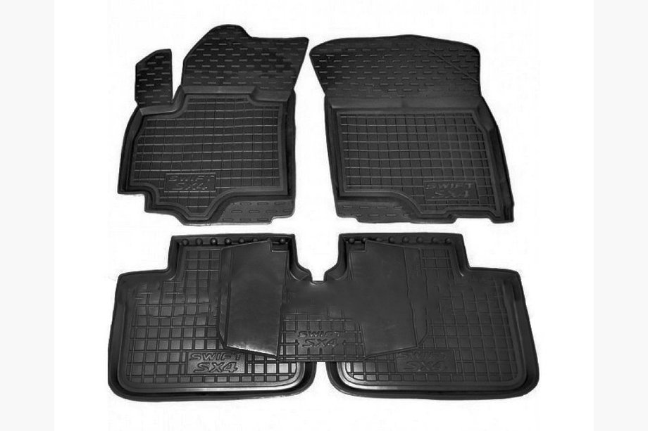 Suzuki SX4 2006–2013 Rubberen automatten met opstaande rand (Autogumm) Image