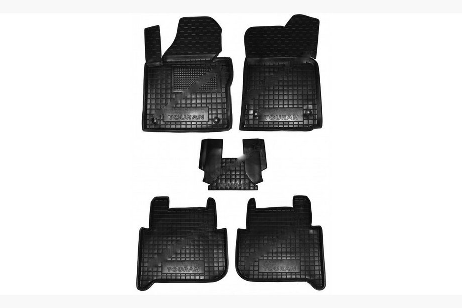 Volkswagen Touran 2010–2015 Rubberen automatten met opstaande rand (Autogumm) Image