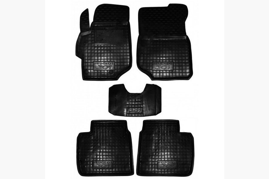 Peugeot 301 2012– Rubberen automatten met opstaande rand (Autogumm) Image