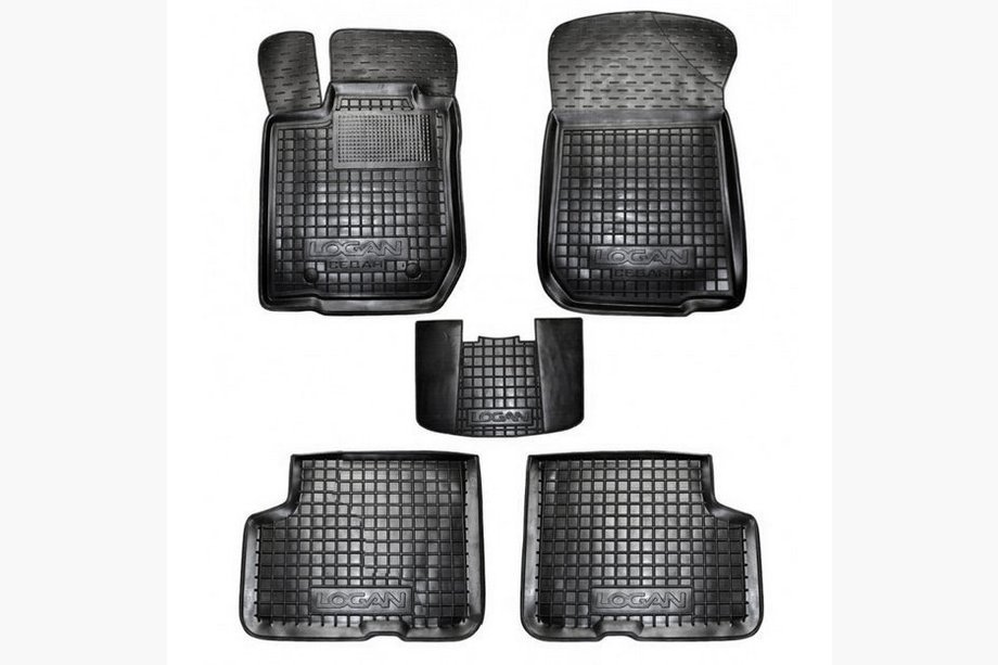 Renault Logan I 2005–2008 Rubberen automatten met opstaande rand (Autogumm) Image