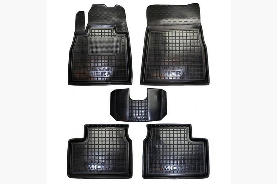 Nissan Micra K13 2011–2016 Rubberen vloermatten met opstaande rand 2013+ (Autogumm) Image
