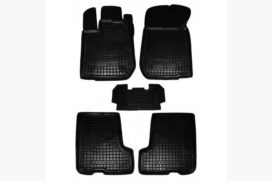 Renault Sandero 2013–2022 Rubberen automatten met opstaande rand (Autogumm) Image