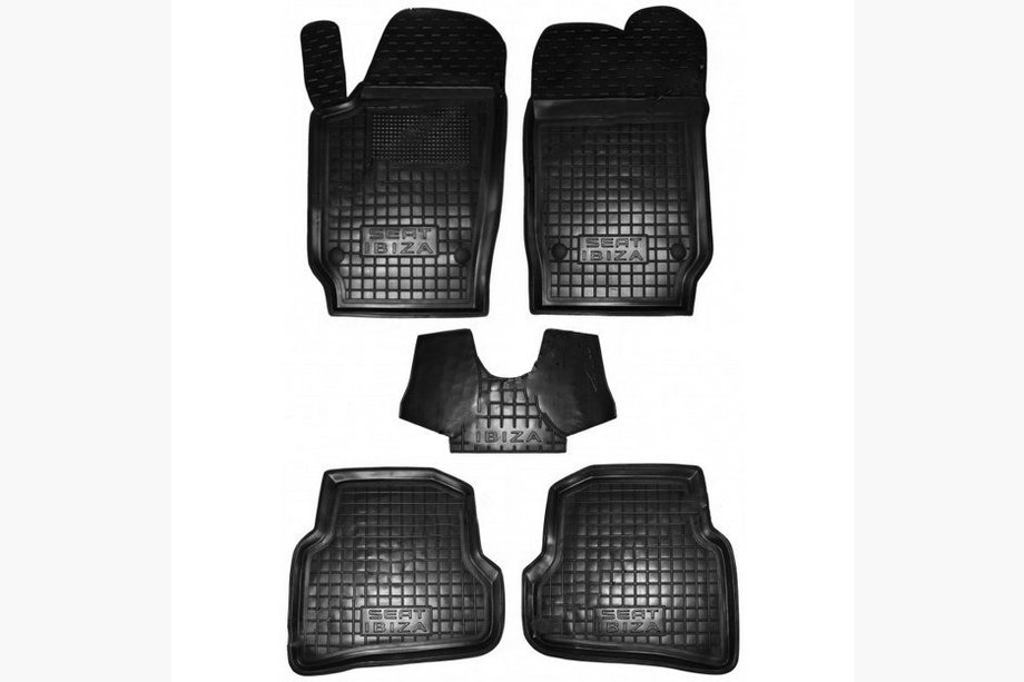 Seat Ibiza 2010–2017 Rubberen automatten met opstaande rand (Autogumm) Image