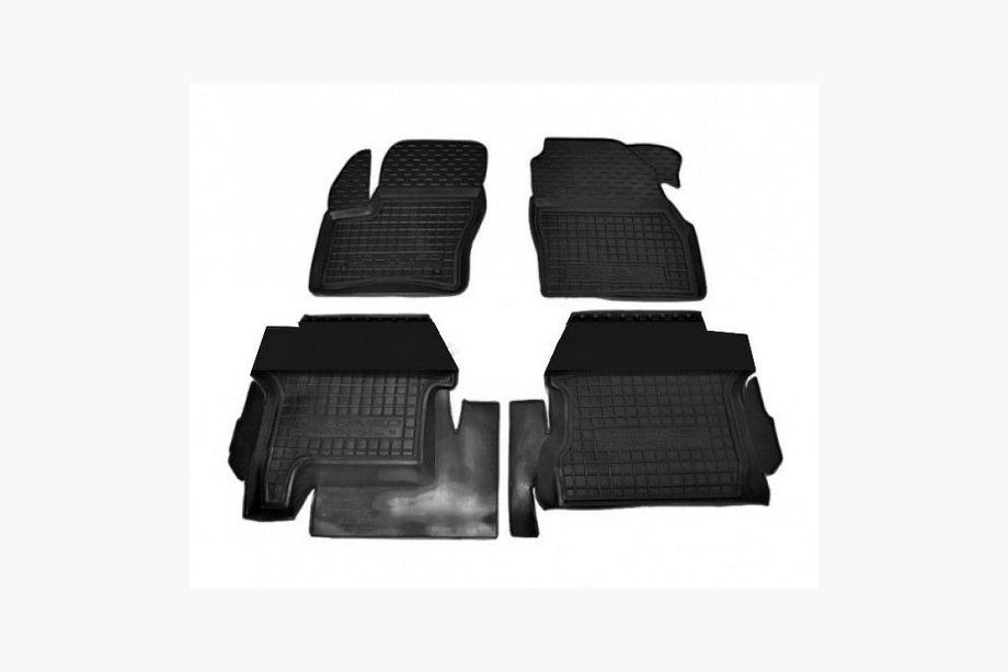 Ford Connect 2014–2021 Rubberen vloermatten met opstaande rand (lange wielbasis) (Autogumm) Image