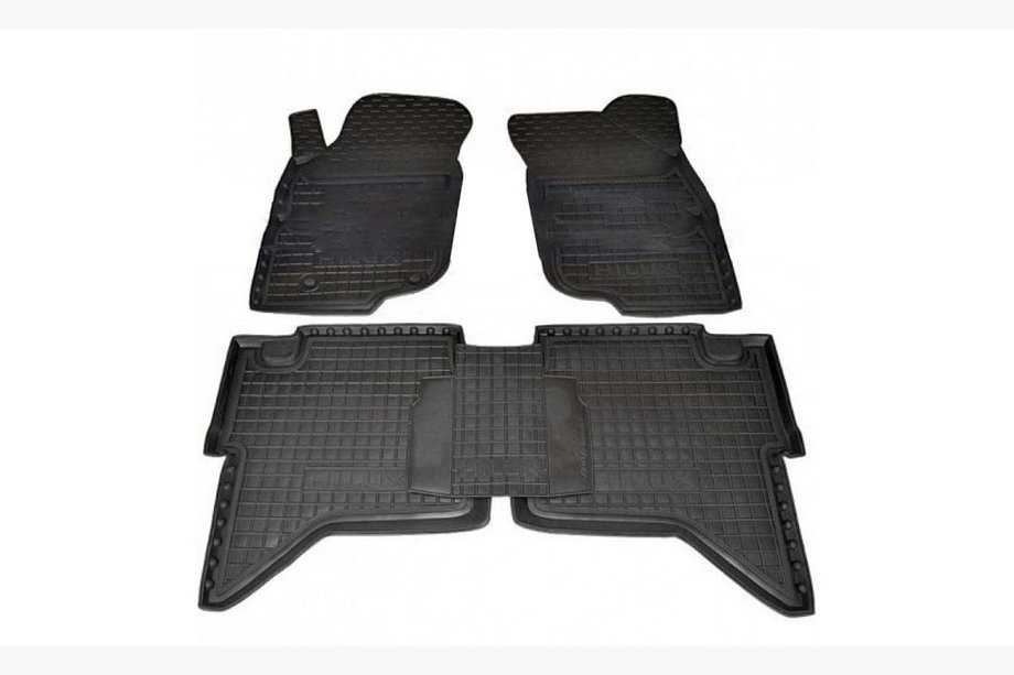 Toyota Hilux 2006–2015 Rubberen automatten met opstaande rand (Autogumm) Image