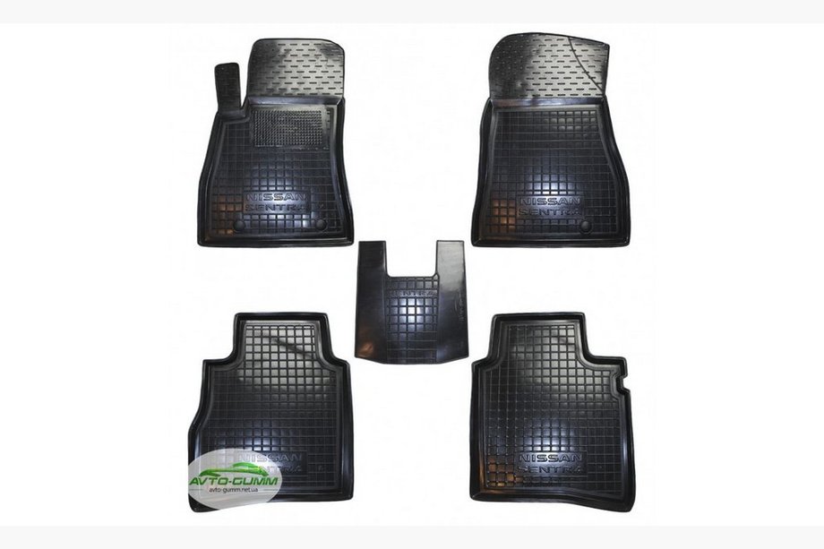 Nissan Sentra 2012–2019 Rubberen automatten met opstaande rand (Autogumm) Image