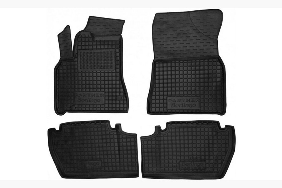 Citroen Berlingo 2008–2018 Rubberen vloermatten met opstaande rand, met armsteun (Autogumm) Foto 1