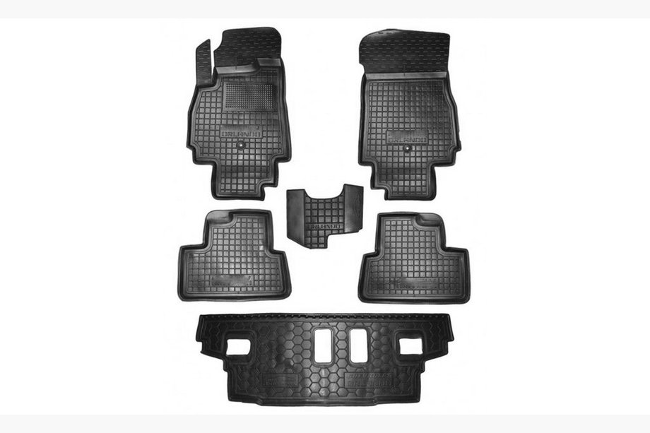Chevrolet Orlando 2010–2018 Rubberen automatten met opstaande rand voor 7 zitplaatsen (Autogumm) Image