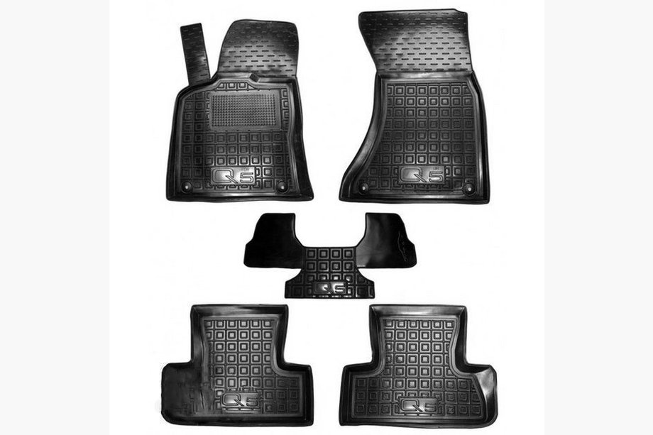 Audi Q5 2008–2017 Rubberen automatten met opstaande rand (Autogumm) Image