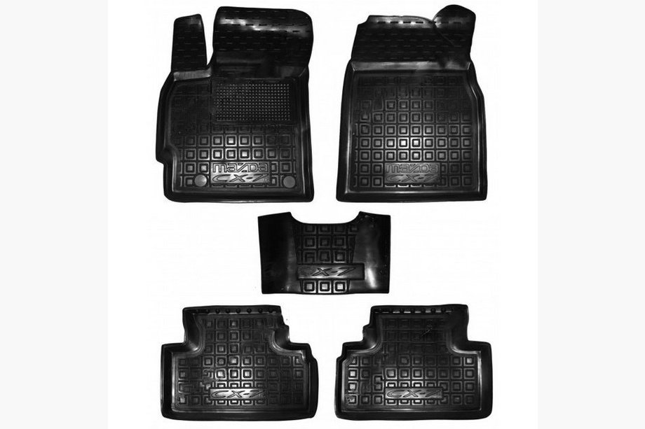 Mazda CX-7 2006–2012 Rubberen automatten met opstaande rand (Autogumm) Image