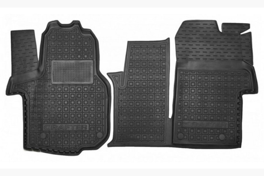 Volkswagen Crafter 2016– Rubberen automatten met opstaande rand 1+1 (Autogumm) Image