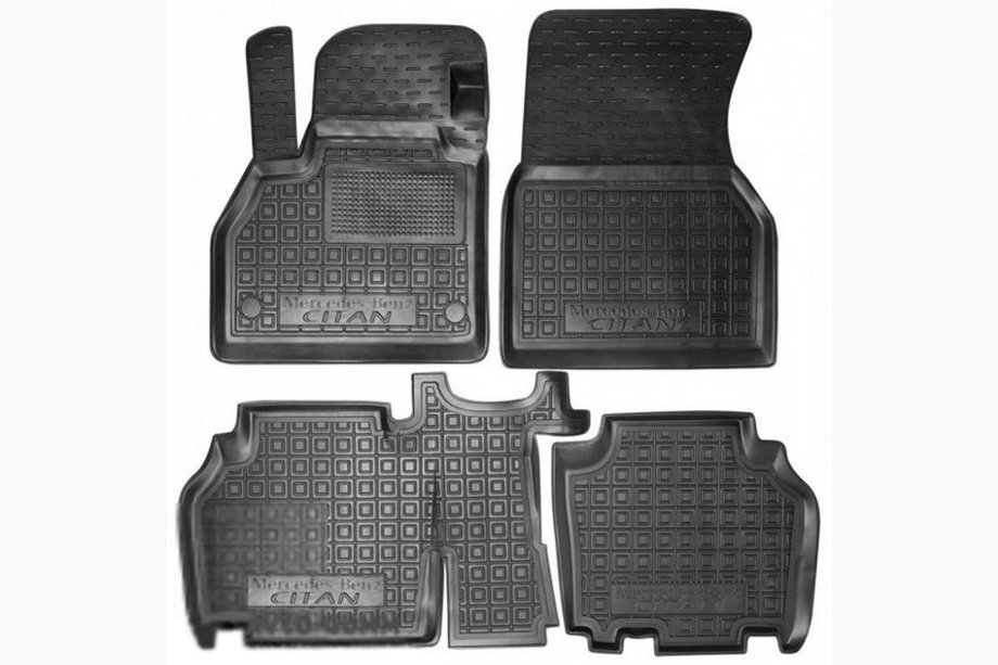 Mercedes Citan 2013–2021 Rubberen automatten met opstaande rand (Autogumm) Image
