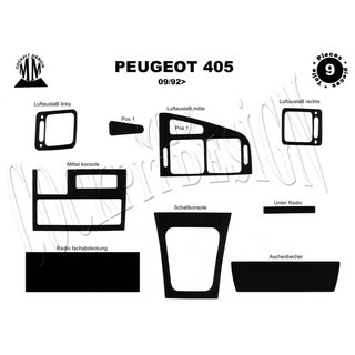 Dashboardpanelen (1992-1995) Peugeot 405 1987–1997 foto 3