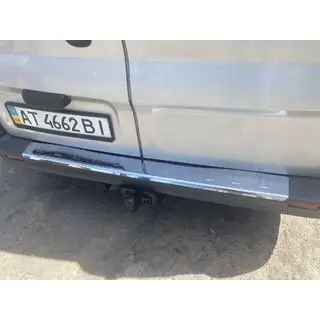 RVS achterbumperbeschermer met omgezette rand Carmos V1 foto 1