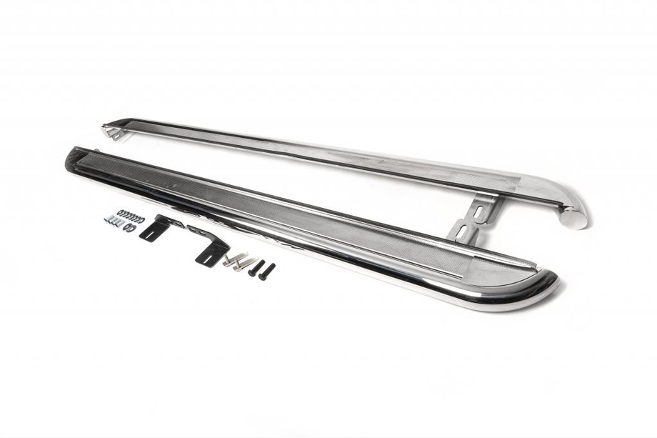 Fiat Doblo I 2005–2010 Premium side steps (2 st., RVS) 60 mm, Maxi wielbasis Image