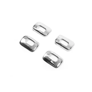 RVS afdekkappen voor interieurknoppen (set 4 stuks) foto 3