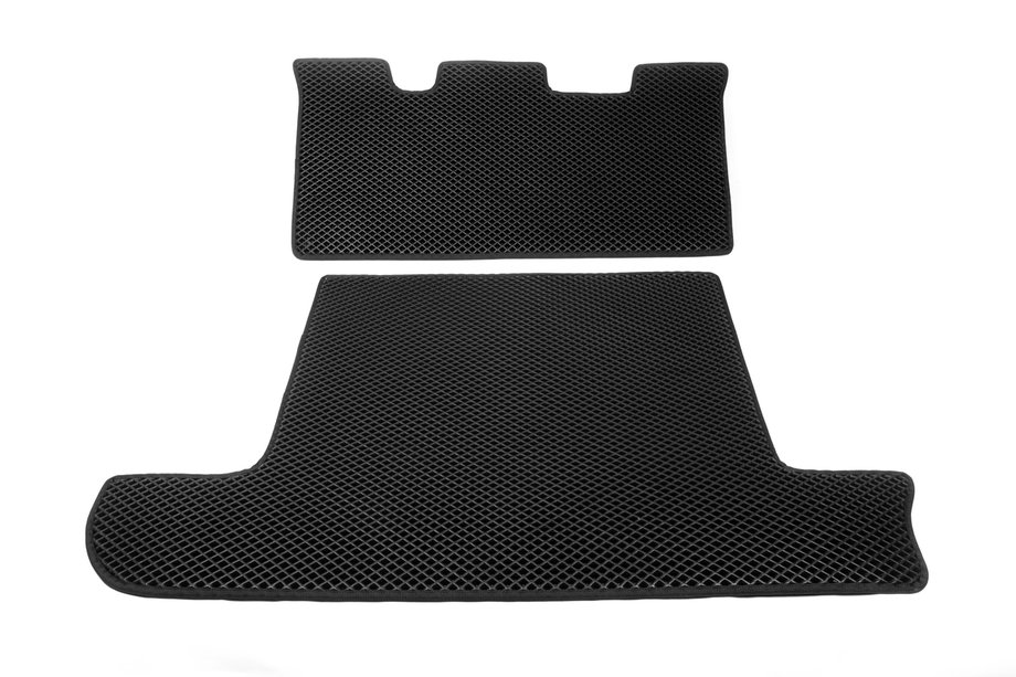 Toyota Land Cruiser 100 1998–2007 Kofferbakmat 2 stuks Zwart (EVA, 7 zitplaatsen) Image