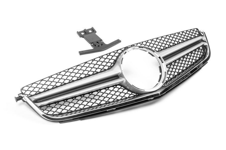 Mercedes C-klasse W204 2007–2015 AMG Silver frontgrille (voor C63) Image