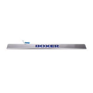 Chroom sierstrip boven kenteken met blauwe LED (RVS) Peugeot Boxer 2006–2025 foto 2