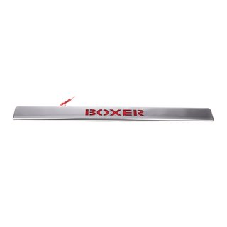 Chromelijst boven de kentekenplaat met rode LED (RVS) Peugeot Boxer 2006–2025 foto 2