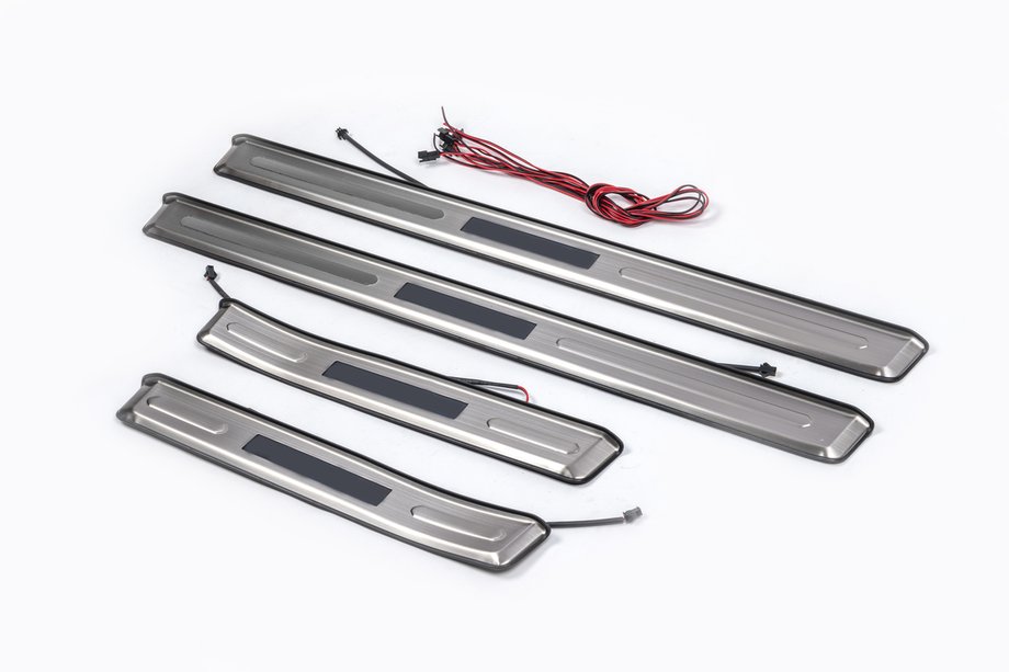 Toyota Land Cruiser Prado 150 2009–2023 Instaplijsten met verlichting (4 stuks, RVS) Image