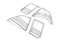 Honda Civic Sedan VII 2001–2006 Achterlichtcovers (set van 2, kunststof) foto 2