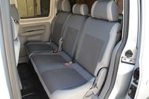Volkswagen Caddy 2010–2015 Autostoelhoezen (kunstleer↗stof, Premium) Voorstoelen (1+1) foto 5