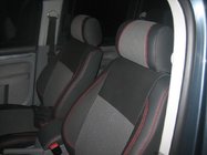 Volkswagen Caddy 2010–2015 Autostoelhoezen (kunstleer↗stof, Premium) Voorstoelen (1+1) foto 2