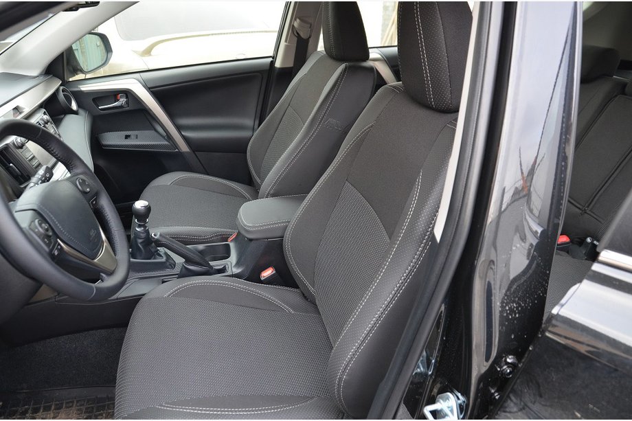 Toyota Rav 4 2013–2018 Autostoelhoezen (kunstleer↗stof, Premium) Image