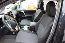Toyota Land Cruiser Prado 150 2009–2023 Autostoelhoezen (kunstleer + stof, Premium) foto 1
