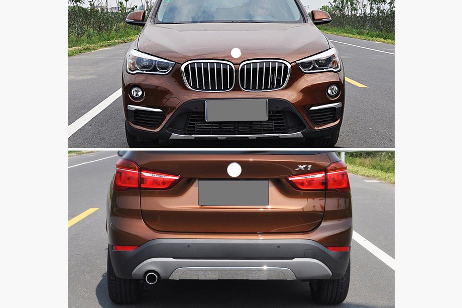 BMW X1 F48 2015–2022 Voor- en achterbumperlip (2-delige set) Image