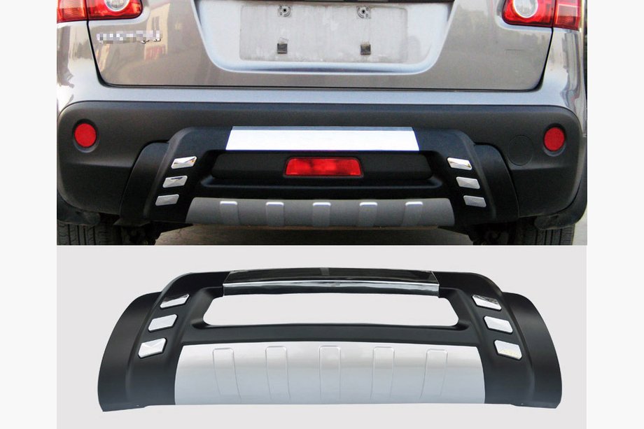 Nissan Qashqai 2010–2014 Achterdiffuser V2 (grijs kunststof) Image