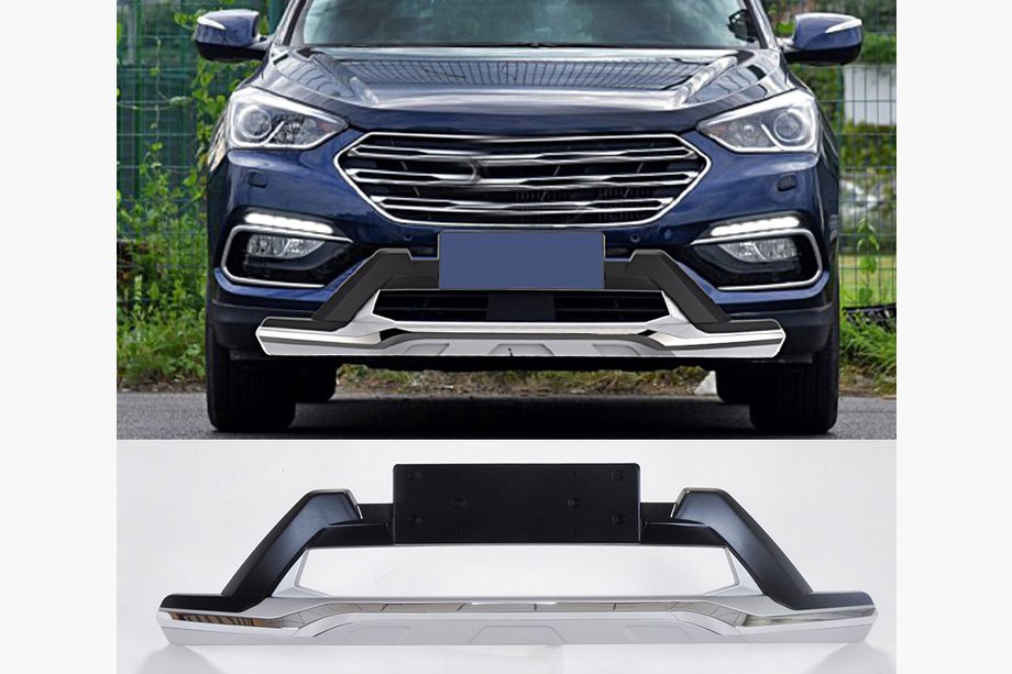 Hyundai Santa Fe 3 2012–2018 Voor- en achterbumper lipspoilers (2016-2018) Image