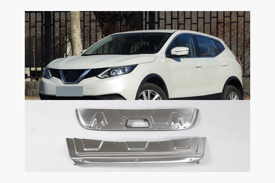 Nissan Qashqai 2014–2021 B-KEUZE! Voor- en achterlippen V2 (RVS) Foto 1