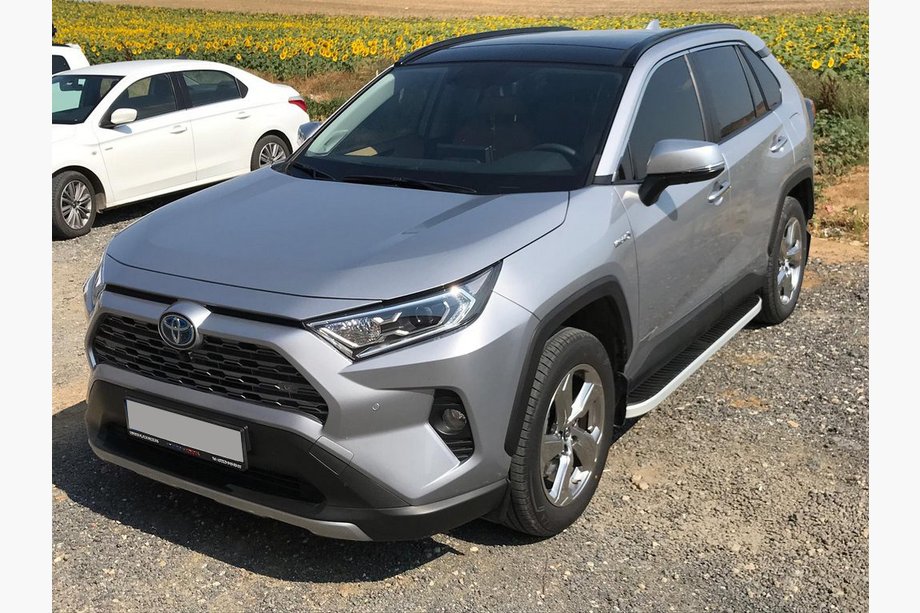 Toyota Rav 4 2019–2025 Side steps Tayga Grey (set van 2, aluminium) Image