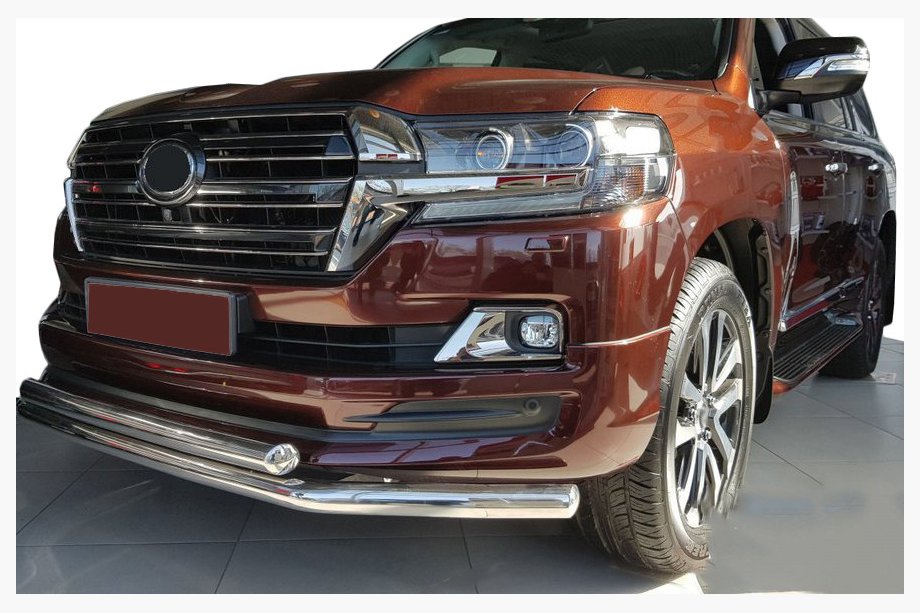 Toyota Land Cruiser 200 2007–2021 Voorste bullbar ST014 (2015+, RVS) Image