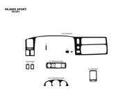 Mitsubishi Pajero Sport 1996–2007 Dashboardpanelen (2002-2007) Aluminium foto 3