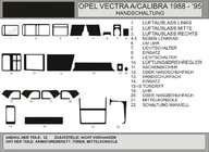 Opel Vectra A 1987–1995 Dashboard sierlijsten (Hartman) Aluminium foto 1