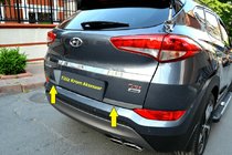 Hyundai Tucson TL 2016–2021 RVS sierlijst voor kofferkleprand (2-delig) foto 1