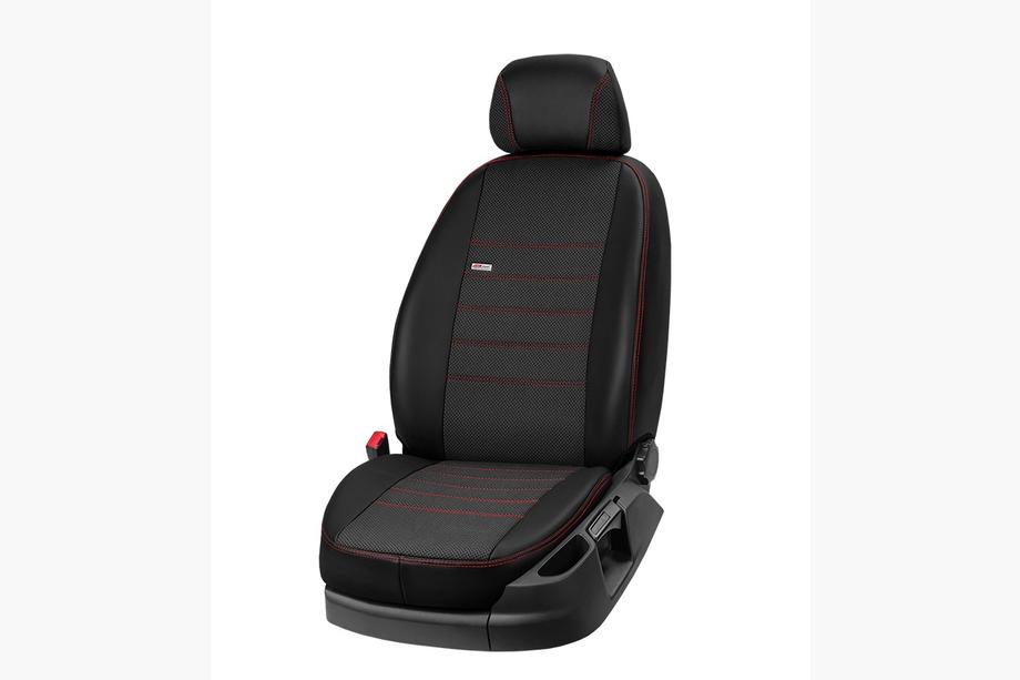 Iveco Eurotech 1992–2002 Autostoelhoezen eco-leer+stof+Alcantara Eco Comfort (voorstoelen) Image