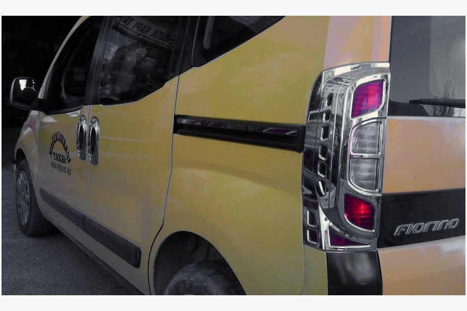 Citroen Nemo 2007–2017 Chromen remlichtcovers met bocht (set van 2, kunststof) Image